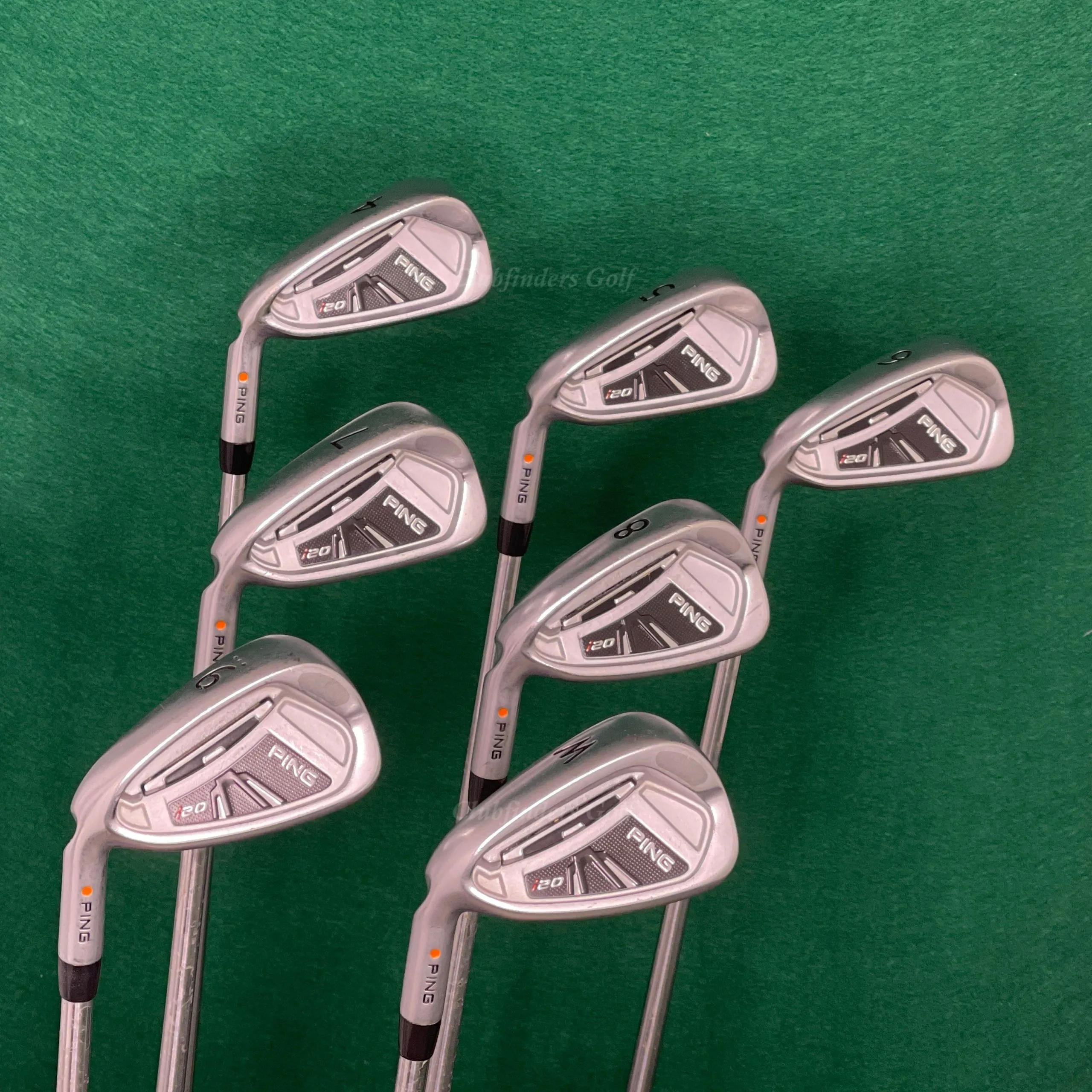 LH Ping I20 Orange Dot 4-PW Iron Set Project X PXi 6.0 Steel Stiff